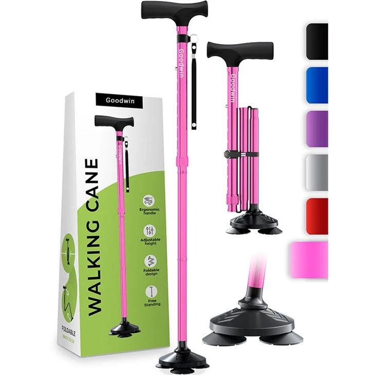 Folding Cane With Led Light For Elderly Adjustable Canes And Walking Sticks For Seniors
